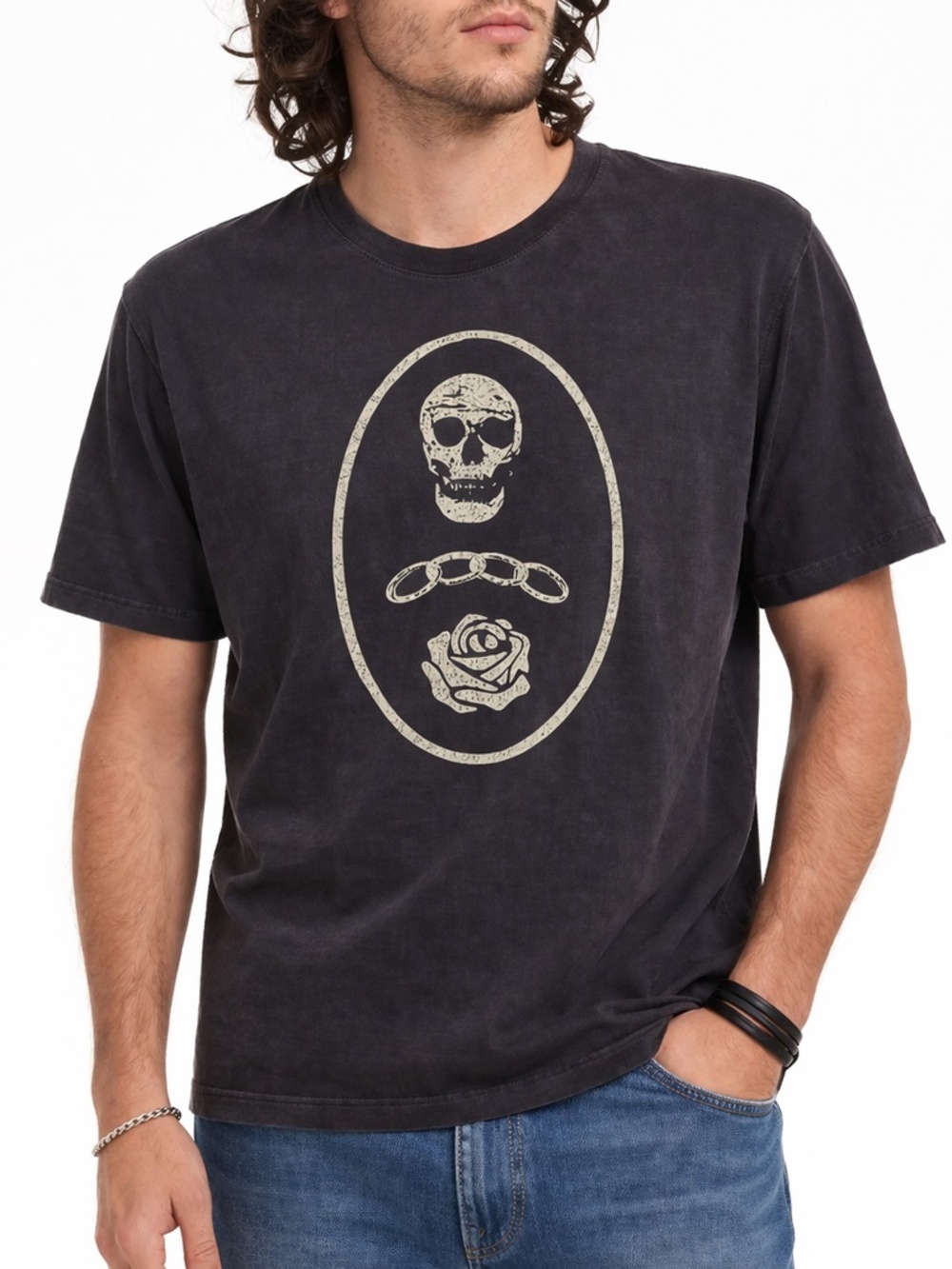 Imogene + Willie High Hopes Skull Graphic T Shirt